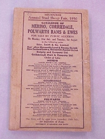 Catalogue, Melbourne Annual Stud Sheep Fair, 1950 Catalogue of Merino, Corriedale, Polwarth Rams & Ewes