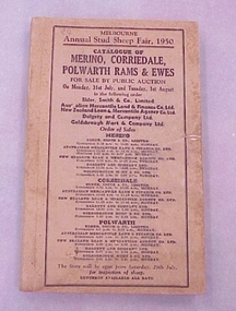 Catalogue, Melbourne Annual Stud Sheep Fair, 1950 Catalogue of Merino, Corriedale, Polwarth Rams & Ewes