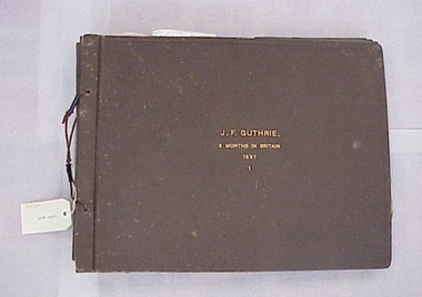 Scrapbook, J.F Guthrie. 3 Months in Britain 1937 1