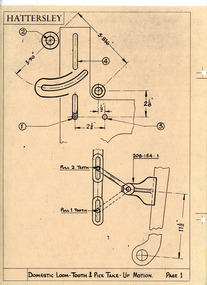 Booklet, Hattersley Domestic Loom: Tooth and Pick Take-Up Motion