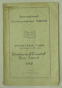 Book, Instruction Paper No.486: Woolen and worsted cam-looms