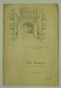 Book, Instruction Paper No.513: Pile Weaves, 1st Ed