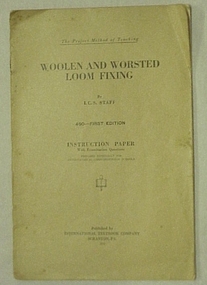 Book, Instruction Paper No.490: Woolen and worsted loom fixing, 1st ed