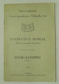 Book, Instruction Manual: Book-keeping part 1, 19A, 3rd ed