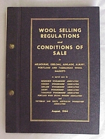 Book, Wool Selling Regulations and Conditions of Sale
