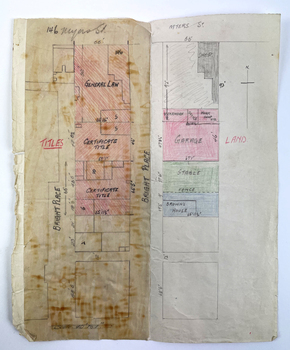 paper document showing hand drawn map