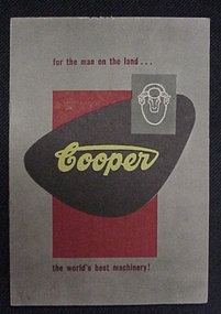 Booklet, For the man on the land... Cooper the world's best machinery!
