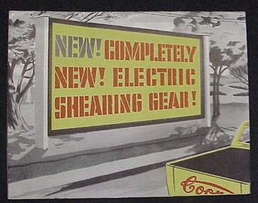 Pamphlet, New! Completely new! Electric shearing gear!