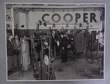 Photograph, Display Cooper shearing gear and engines Royal Melbourne Show circa 1951