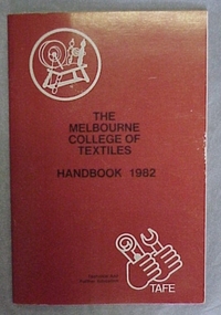 Booklet - Handbook, Melbourne College of Textiles, 1982