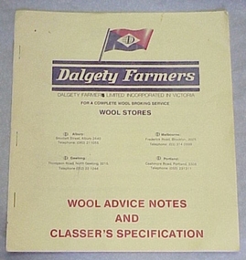 Booklet, Dalgety Farmers Wool Advice Notes and Classer's Specification