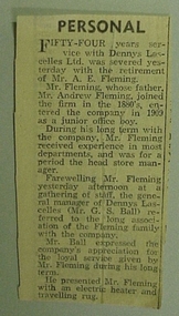 Newspaper Clipping, Personal