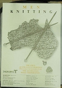 Poster, Men Knitting