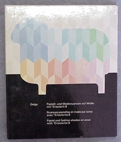 Book, Cloth Sample, Pastel and fashion shades on wool with Erioclarite B