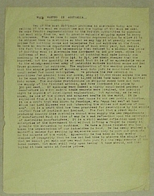 Document, Wool wanted in Australia