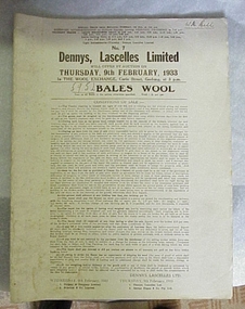 Catalogue, No. 7 Dennys, Lascelles Limited will offer by auction on Thursday, 9 February 1933