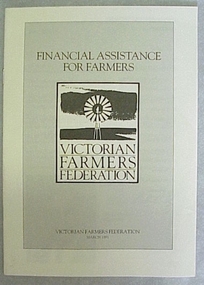 Booklet, Financial Assistance for Farmers
