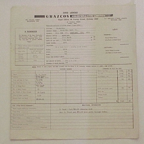 Ledger, Grazcos Co-operative Limited- Shed Ledger