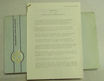 Address, Japanese Technical Demonstation: June 1977