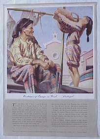 Poster, Costumes of Europe in Wool- Portugal