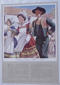 Poster, Costumes of Europe in Wool- France