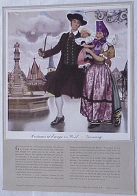 Poster, Costumes of Europe in Wool- Germany