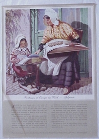 Poster, Costumes of Europe in Wool- Belgium