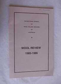 Journal, Wool review 1985-1986