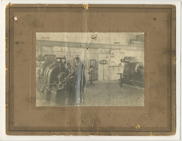 Photograph, [Electricity generators in boilerhouse]