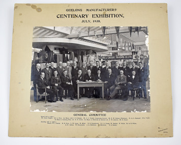 Photograph, Geelong Manufacturers' Centenary Exhibition, July 1938 -General Committee