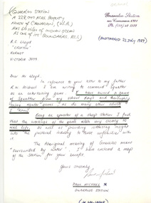 Letter, [Squatter]