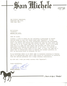 Letter, [Squatter]