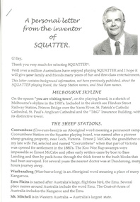 Letter, [Squatter]