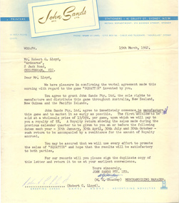 Letter, [Squatter]