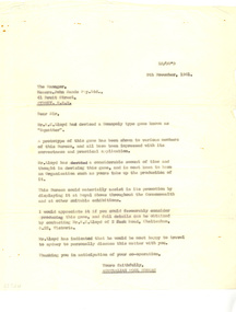Letter, [Squatter]