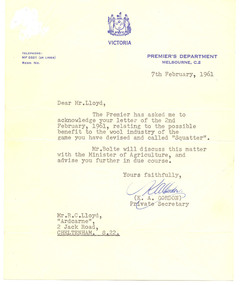 Letter, [Squatter]