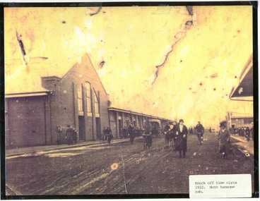 Photograph, Knock off time circa 1922