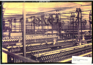 Photograph, Worsted spinning plant circa 1920