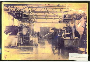 Photograph, Finishing room circa 1920