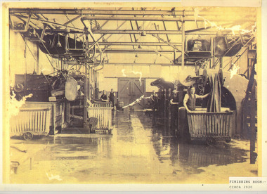 Photograph, Finishing room circa 1920