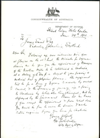 Photocopy, Letter of authority ..1911