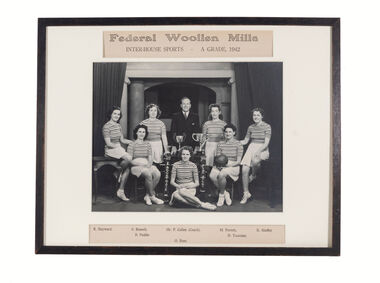 Photograph, Federal Woollen Mills, Interhouse Sports, A Grade 1942, 1942