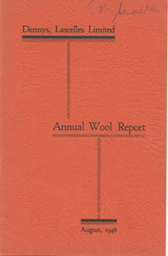 Report, Dennys, Lascelles Limited : Annual Wool Report, August 1948