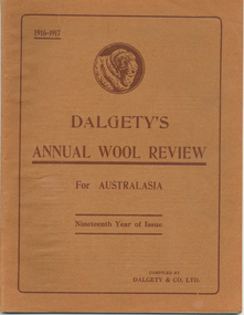 Report, Dalgety's Annual Wool Review for Australasia: 1916-1917, 1916-1917