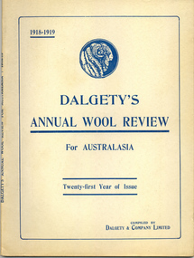 Report, Dalgety's Annual Wool Review for Australasia: 1918-1919, 1918-1919