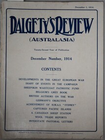 Book - Report, Dalgety Farmers Limited, Dalgety's Review (Australasia): 1914, 1 December 1914