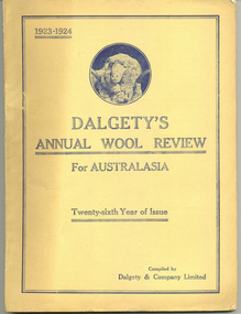 Report, Dalgety's Annual Wool Review for Australasia: 1923-1924, 1923-1924