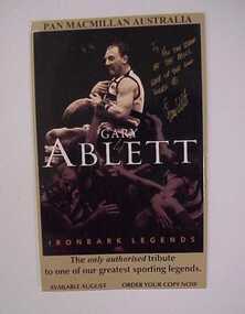 Advertising Sheet, Ironbark legends: Gary Ablett