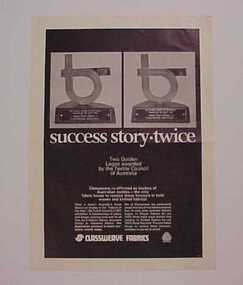 Advertising Sheet, success story twice