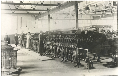 Photograph, Federal Mill 1918: weft winding department
